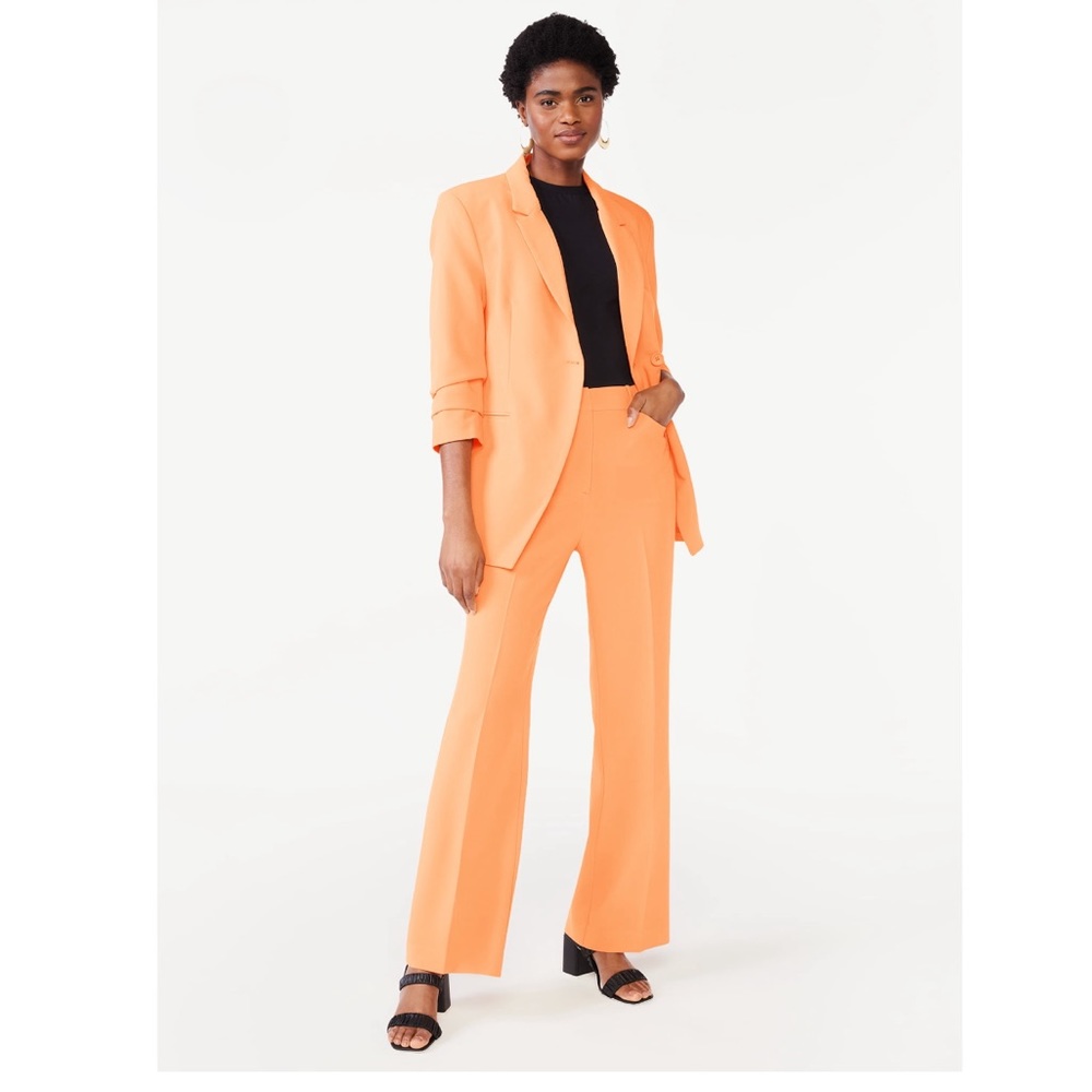 Scoop Women's High Waisted Crease Front Trousers, suit bottoms